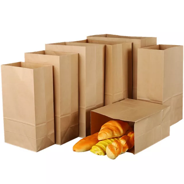 Kraft Brown Paper Bags Liquor Grocery Store (1-1000 Count) Bags - 5LB Stock Home