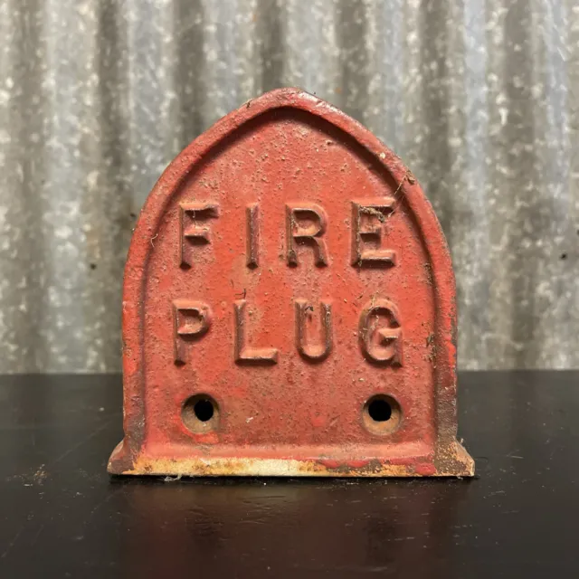 Vintage South Australian Cast Iron Fire Hydrant Plug Marker Fire Fighting