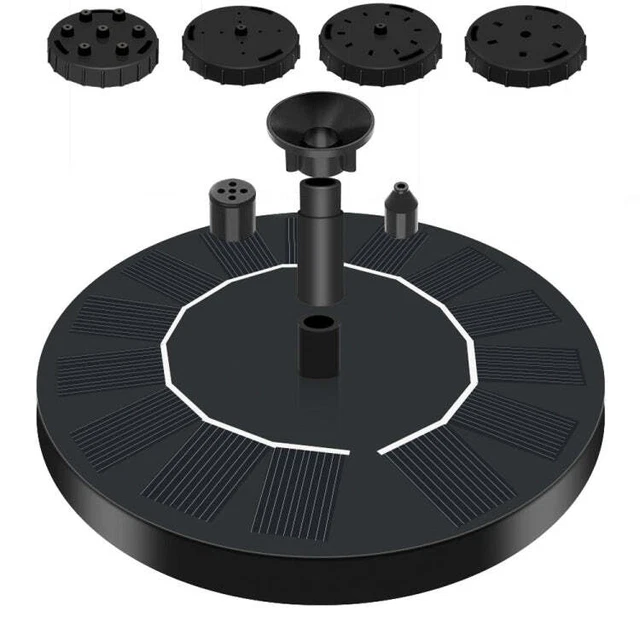 16 cm Fuente de Agua Solar Piscina Exterior Pájaro Baño Fuente de Energía Solar Flotante