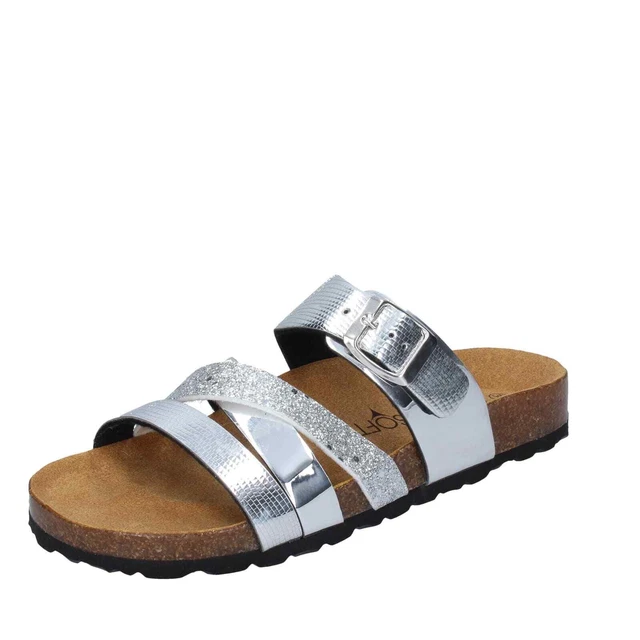 Chaussures pour Femmes CINZIA SOFT 38 Ue Sandales Argenté Cuir BD293-38