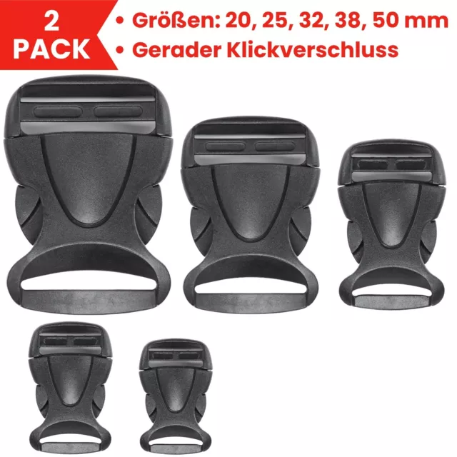 Schnalle Gurtband Steckschnalle Klickverschluss Ersatz Rucksack Gurt Buckle Set