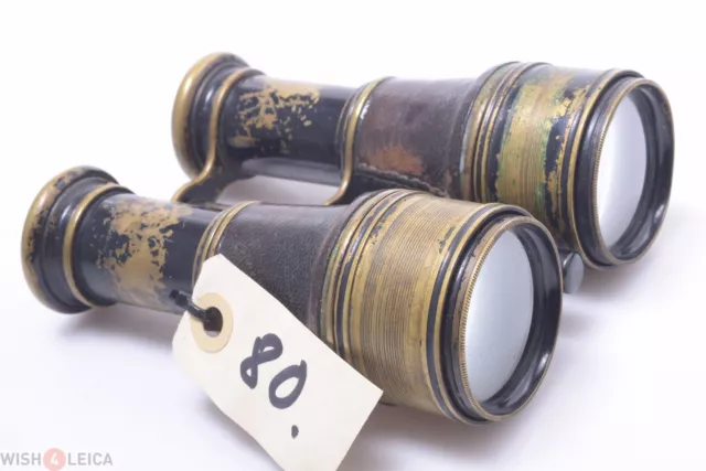 ✅ Binoculars Double Telescope Nice French, English? Antique Brass Medium Size