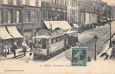 CPA 54 nancy rue saint jean focus tram