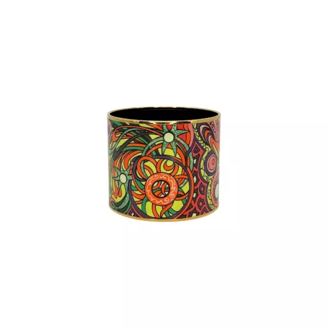 Hèrmes Mega Wide Ornate Enamel Bangle