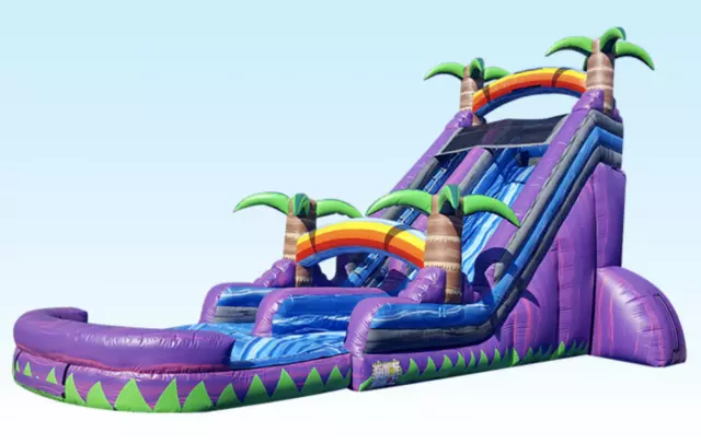 35x12x20 Commercial Inflatable Tropical Water Slide Bounce House Castle used