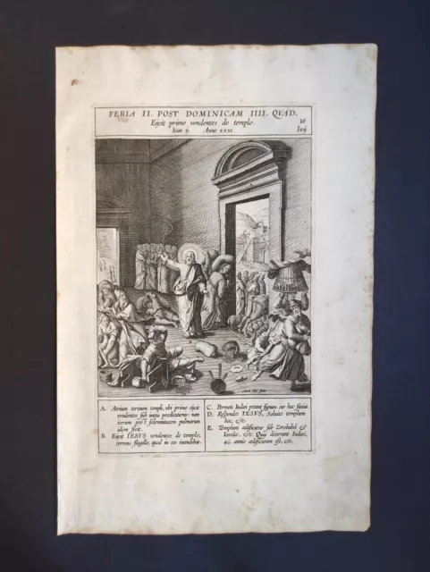 Jesus drove the sellers out of the temple, Passeri, A. Wierix, Stampa 1593