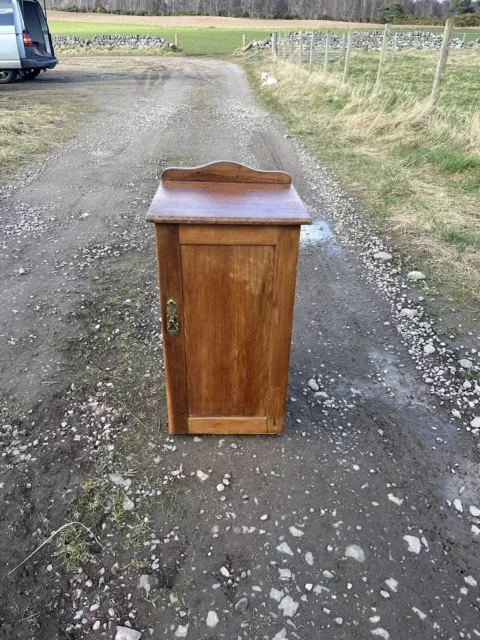 Edwardian Pine Bedside Cabinet / Pot Cupboard