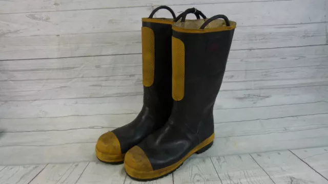 Black Diamond Firebreaker Firefighter Black/Yellow Boots Lined Sz 11M Medium