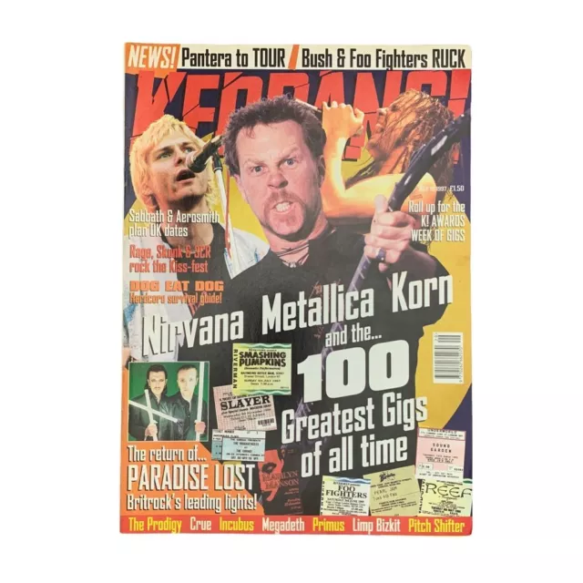 Kerrang Magazine Issue 657 Metallica Nirvana Korn Bush