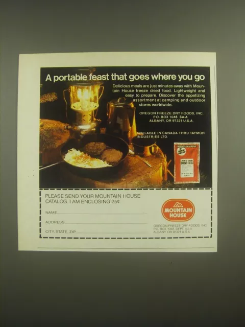 1981 Mountain House Freeze Dried Food Ad - A portable feast