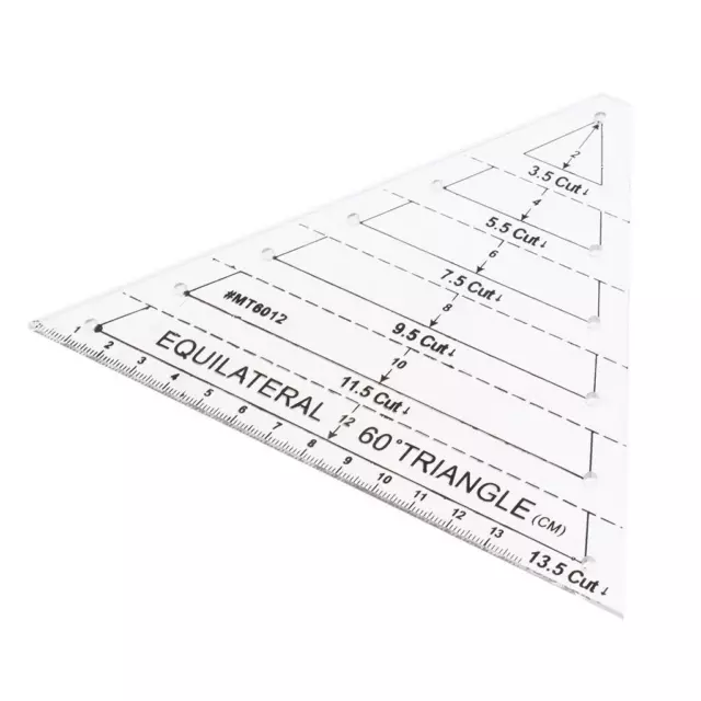 Acrylic 13.5Cut 60 Degree Equilateral Triangle Ruler for DIY Sewing Quilting