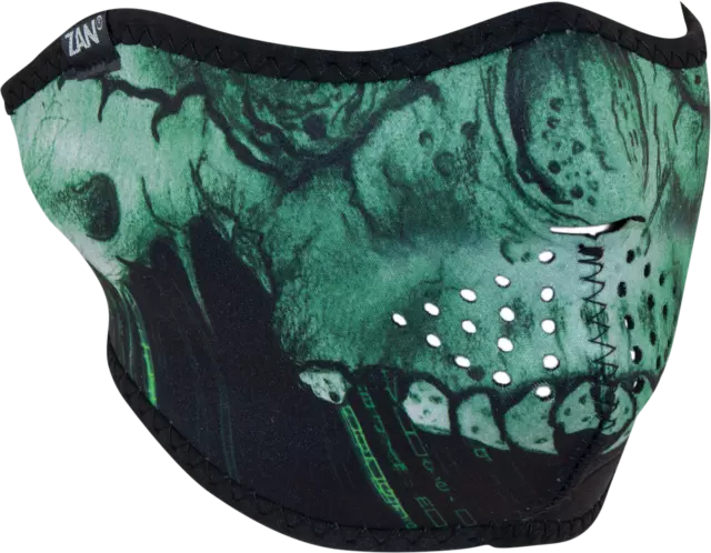 ZAN HEADGEAR HALF Face Mask Cyber Skull (OSFM, Green Cyber Skull) $16. ...