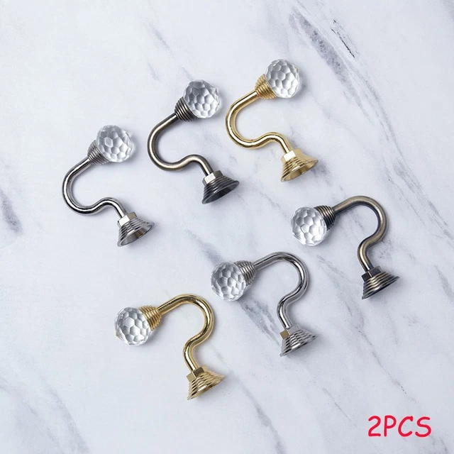 Accessories Wall Hook Curtain Hooks Hanging Hooks Crystal Bracket Fixing Holder