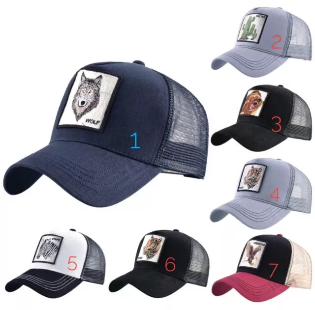 Gorra de beisbol de animales, Lobo, Tigre, Zebra, León... Unisex