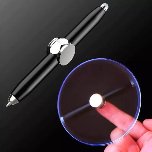 LED Light Fidget Spinner Pen Stress Relief Focus Toy Multi-function UK