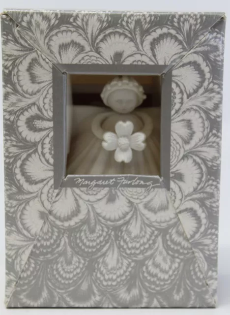 Vintage Margaret Furlong Porcelain From My Garden Angel Flower Seashell Ornament