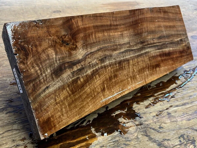 TIGER STRIPE VERY! CURLY BURL Claro Walnut Gunstock Stock Blank KD Shotgun 730