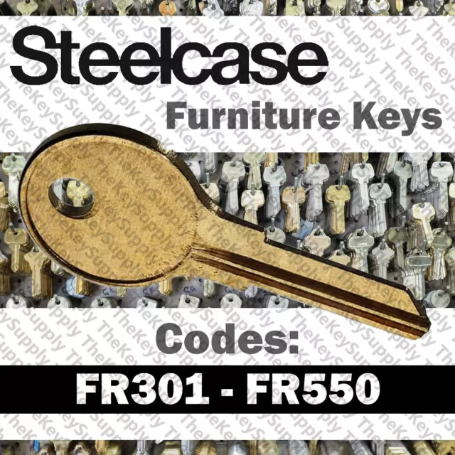 Steelcase FR Office Furniture Replacement Key Cut to Code FR301 - FR550