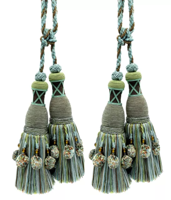 Tassel Tieback, Style# TBRW102, Color# VL12 - Lakeside Green [Set of 2]