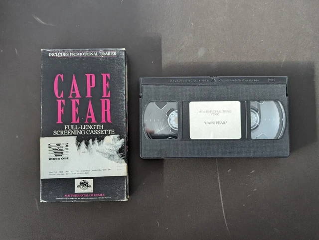 Cape Fear Mca Universal Vhs Screener Copy Robert De Niro Jessica Lange
