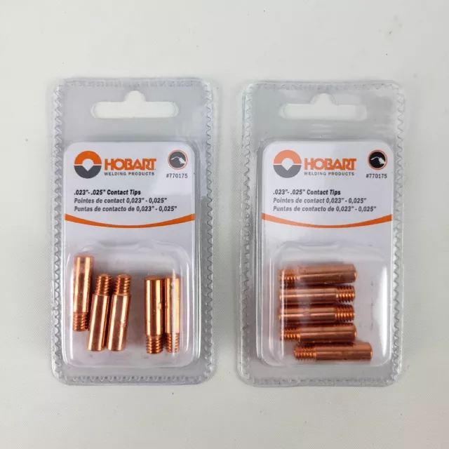 (Lot of 2) Hobart .023" Welding Contact Tips  5 Pack