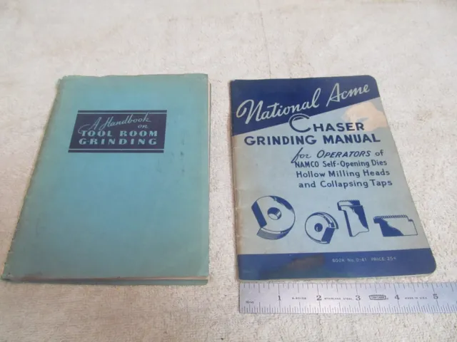 (2) Vintage Machine Manuals, Norton Tool Room Grinding 1938, Chaser Grinding.