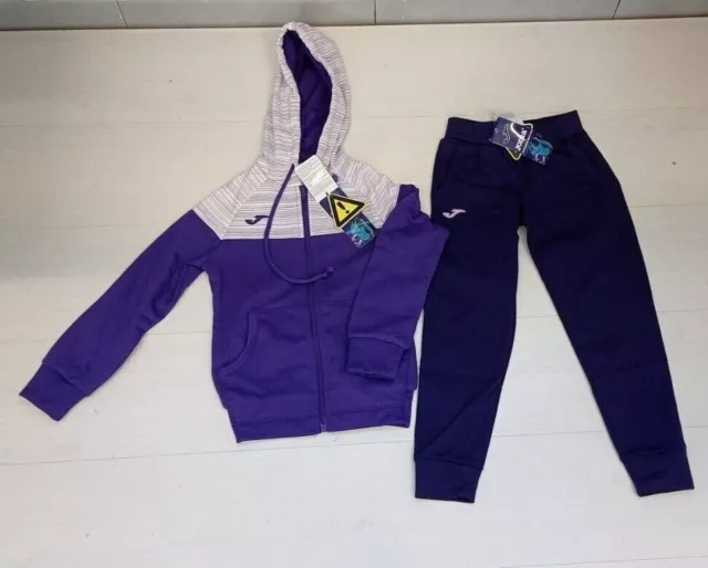 7268 Joma Tuta Bambina Scuola Cappuccio Zip Felpa Pantaloni 500082.550