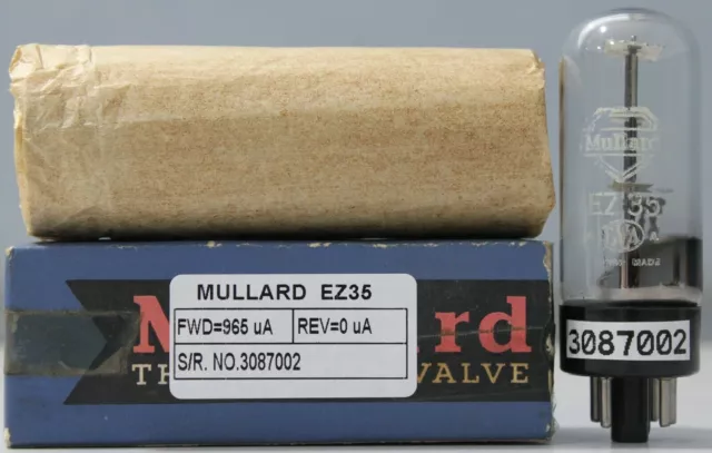 EZ35 6X5 5852 Mullard Black Base Made in Gt.Britain Amplitrex tested #3087002