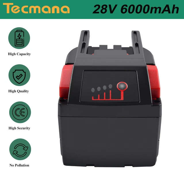 Batteria Ricambio 28V 3000mAh Li-Ion Per Attrezzi Würth 0700956730 - Compatibile Con Avvitatori, Trapani, Alta Capacità