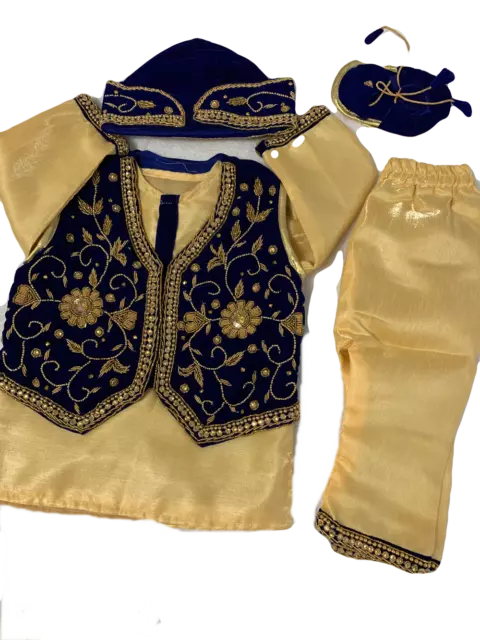 Pasni Dress/Set Nepali Annaprasan Ceremony/Rice Feeding Baby Boy Dress Baby  Weaning Ceromony Dress blue