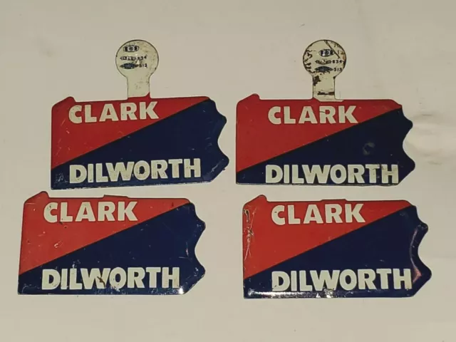 Vintage Joseph Clark & Dilworth Philadelphia Pa Campaign Foldover Badges Lot/4