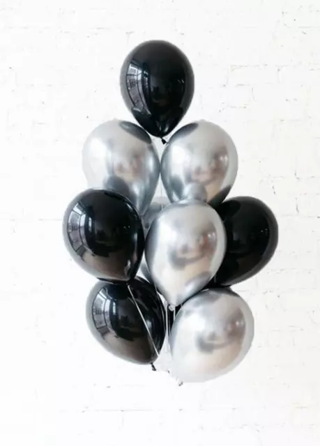 10-50 CHROME BALLOONS METALLIC LATEX PEARL 10" Helium/Air Wedding Birthday Party