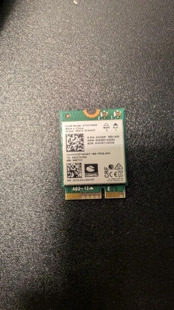 Carte Wifi Intel AC 8265NGW M.2 2230 – Double Bande 802.11AC + Bluetooth NGFF – Occasion Fonctionnelle