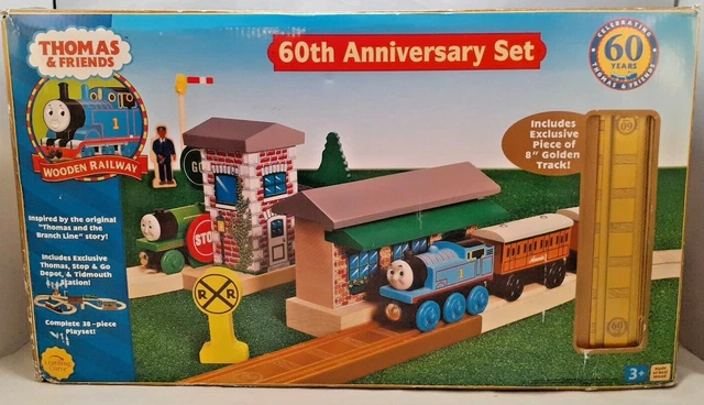 Thomas wooden railway 60th deals anniversary set