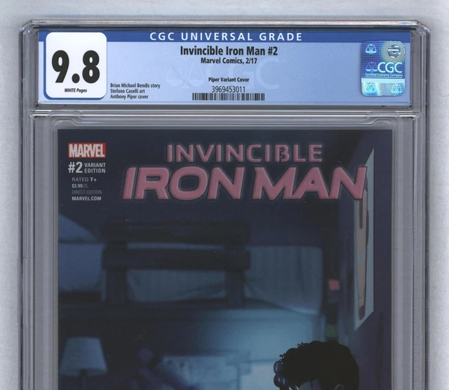 Invincible Iron Man #2 Piper 1:25 Variant Riri Williams Ironheart 2017 CGC 9.8 3