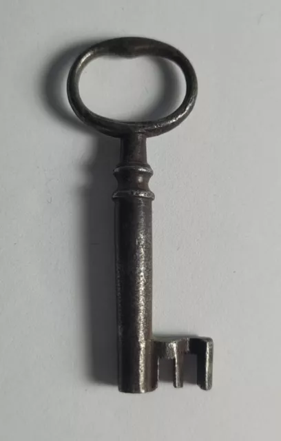 Vintage Steel Open Barrel Antique Cabinet Skeleton Key Approx 2" Long 2