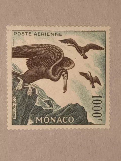 MONACO POSTE AERIENNE N° 67 OISEAUX DE MER FREGATES 1000F NEUF luxe **