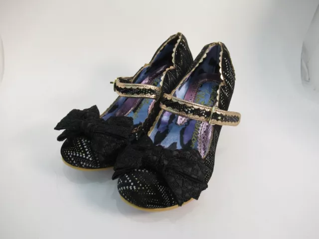 Irregular Choice Iconic Court Shoes Ladies UK 4 EU 36 Black Party Wedding Heel