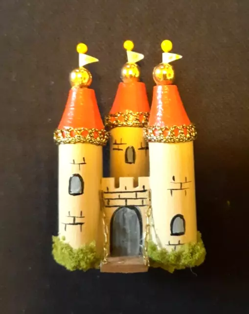 Vintage Dollhouse Miniature Artist Made Toy Castle