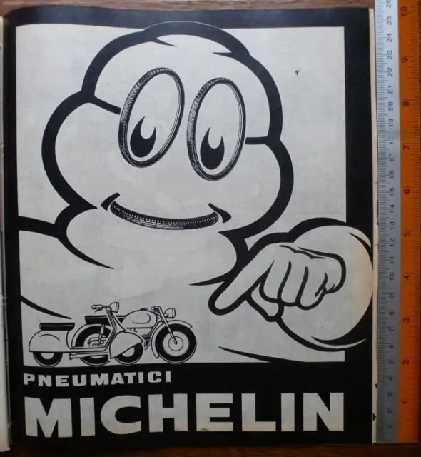 Pubblicità Pneumatici MICHELIN - per Scooter e moto - BIBENDUM 6/1964