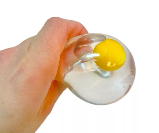 1 Knautsch Ei klar Anti Stress Ball Mitgebsel Mitbringsel squishy lustig Gag