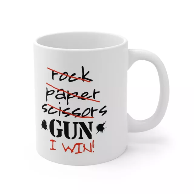 Rock Paper Scissors Gun. I Win! Coffee Mug - Coffee & Tea Mug