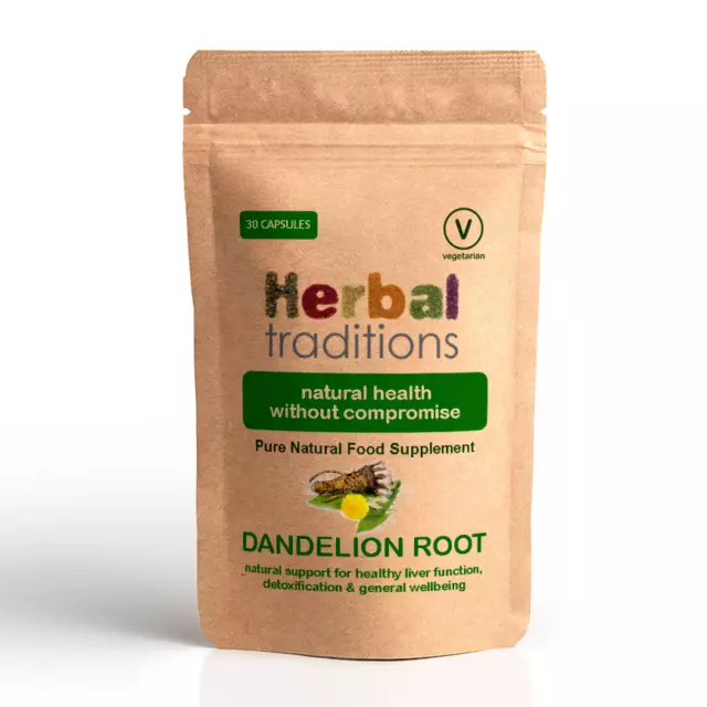 Herbal Traditions dandelion root capsules - 100% Vegetarian