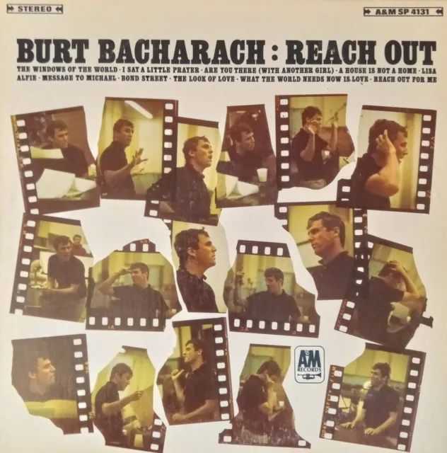 Burt Bacharach – Reach Out: 1967 Stereo 12" Vinyl Record (A & M Records).