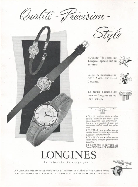 ▬► PUBLICITE ADVERTISING AD Montre Watch LONGINES