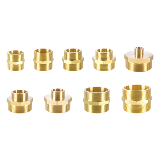 Copper Male-Male Hex Pipe Nipple BSP Thread Connector Coupler Reducer Adapter