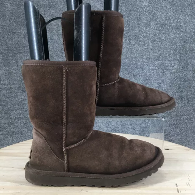 UGG Australia Boots Womens 9 Classic Short Shearling Winter Snow Boot 5825 Brown