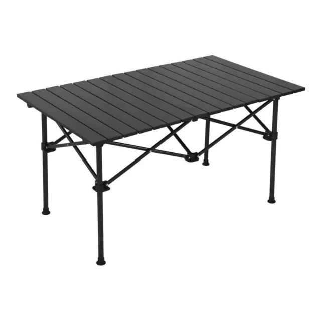 Camping Folding Table Aluminum Rectangle , Outdoor, Hiking Camping Picnic, Black