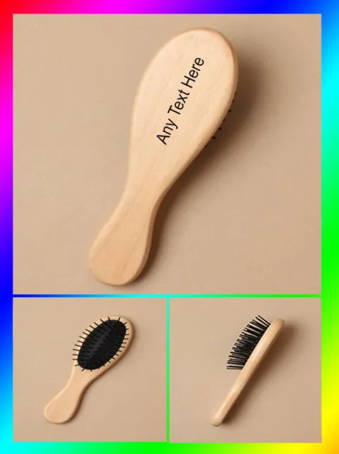 Personalised Engraved  Wooden Hair Brush Comb Baby Shower Gift