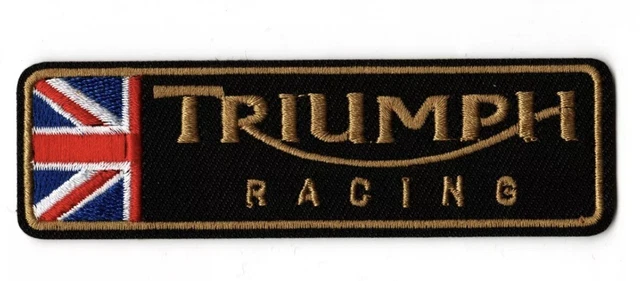 Triumph & Motorcycle Embroidery Patch Set - 2 Pieces - Sim Embroidery Patch, Cre Triumph & Motorcycle Embroidery Patch Set - 2 Pieces - Sim Embroidery Patch, Cre